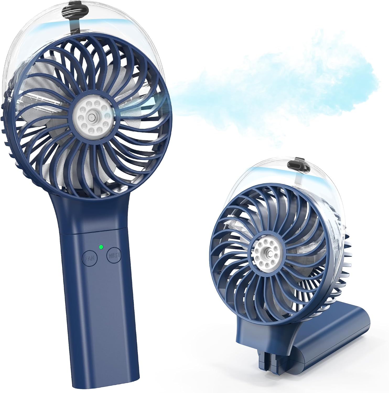 COMLIFE Portable Handheld Misting Fan, 3000mAh Rechargeable Battery Operated, 180° Foldable, Mini Personal Fan with Water Sprayer for Travel, Makeup, Home, Office, Camping, Outdoors Main image