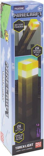 Minecraft Torch Light - Officially Licensed, 2 Light Modes, 2 Use Modes, Battery Operated, Gift for Gamers | Paladone