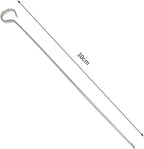 Ram© 1B09W9YRSNQ2 X Kebab Skewers, Set of 12 Stainless Steel BBQ Grilling Skewers Flat Reusable Metal Skewer Sticks for BBQ, Cocktail, Shish Kabob, Party Essentials, 30cm