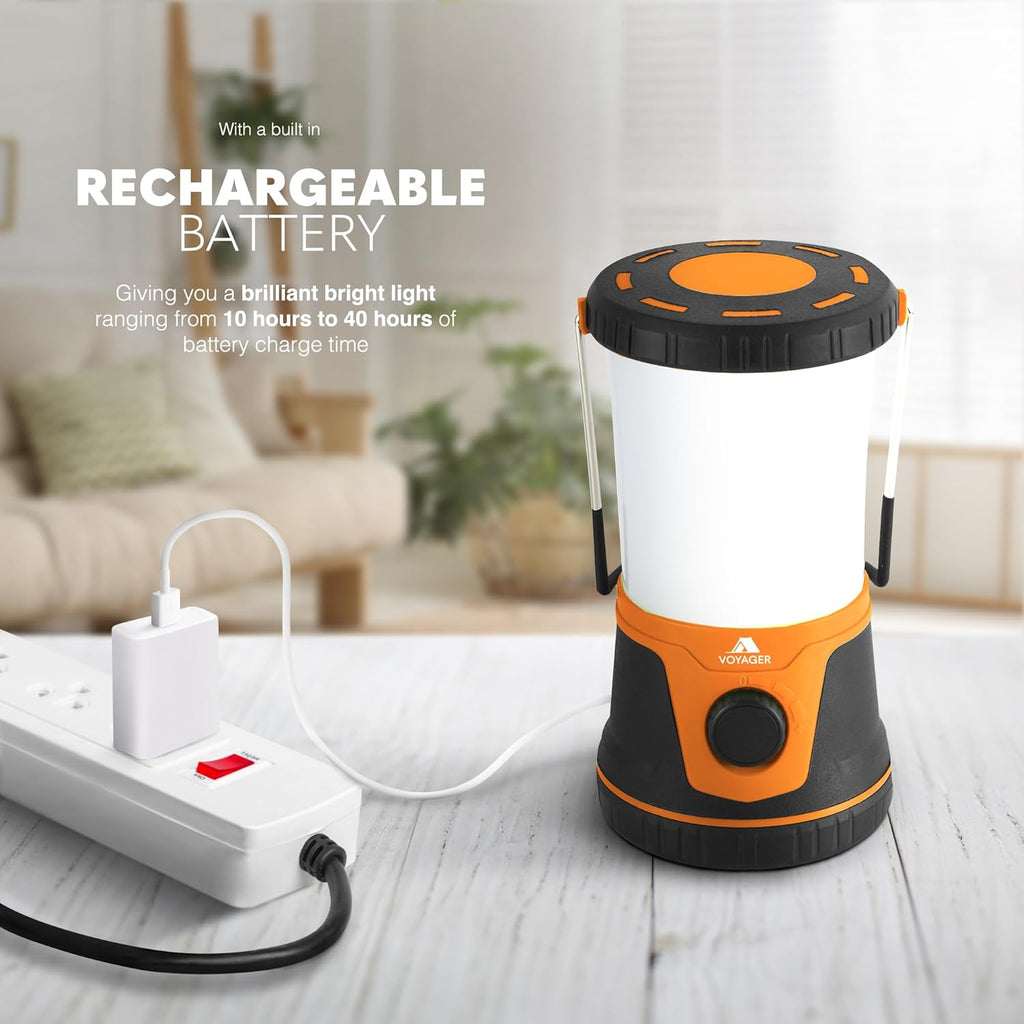 LED Camping Lantern – 1500 lm Camping Light Lamp, Up to 40 Hours Battery ( D Size ), Perfect Emergency Survival Kit Gear, Tough, Sturdy, Suited for Night Time Trips, Hiking, Camp - Orange