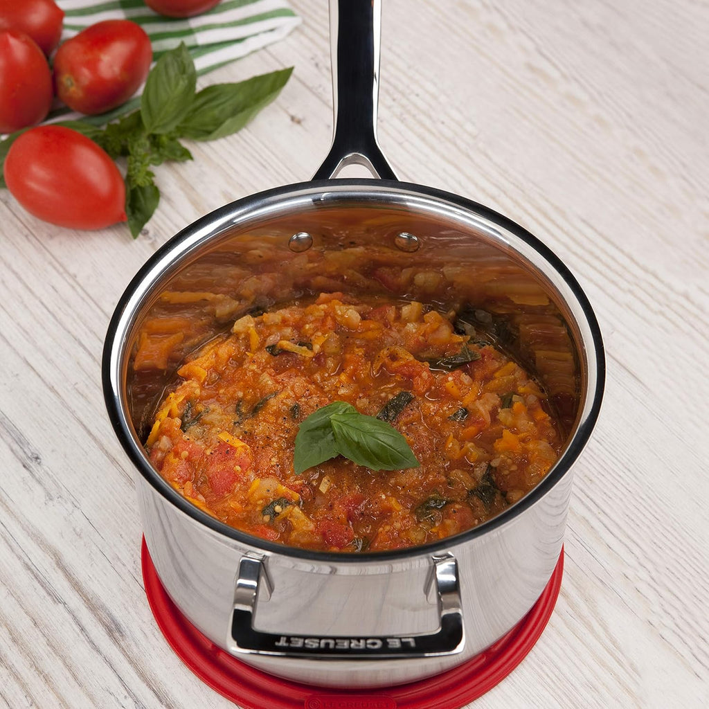 3-Ply Stainless Steel Saucepan with Lid, 16 x 9.5 cm, Silver, 96200916001000