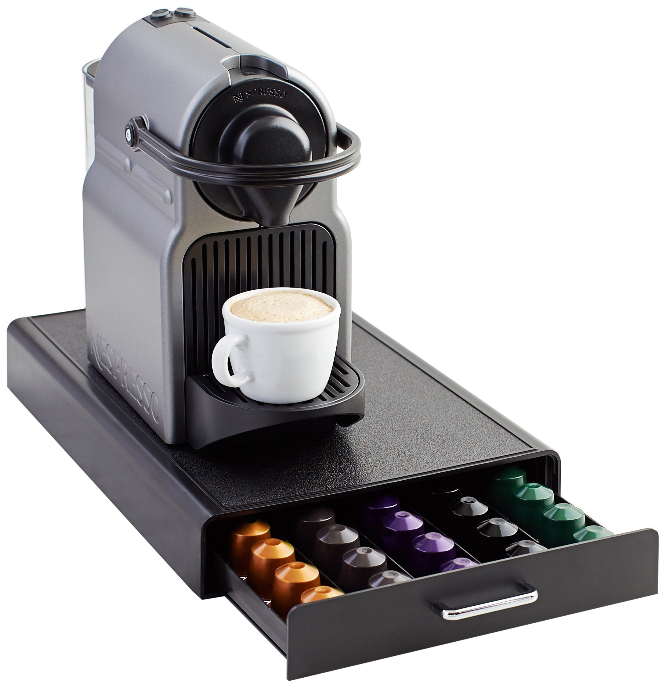 Nespresso OriginalLine Coffee Pod Storage with 1 Drawer Holder, 50 Capsule Capacity, Black, ‎DHCD002