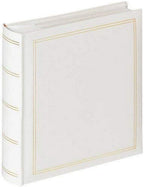 Photo Album White 200 Photos 10 x 15 cm Memo Slip-in Album Imitation Leather with Embossing, Monza ME-138-W