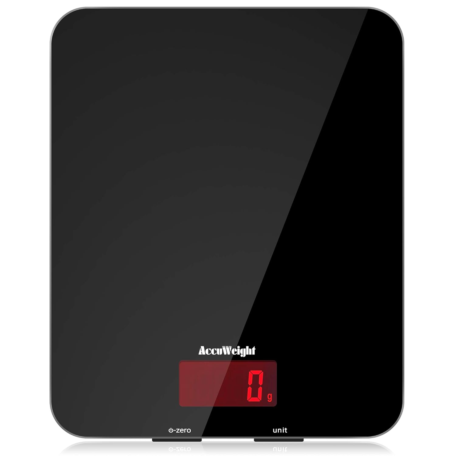 201 Digital Kitchen Scales with Tempered Glass Platform (Batteries included), Electronic Weighing Food Scale with Backlit LCD, Multifunction for Office School Home Baking Cooking, 5kg/11lb