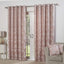 Emma Barclay Butterfly Meadow - Lined Eyelet Jacquard Curtains in Blush Pink - Width 66 x Drop 90" (168 x 228cm)