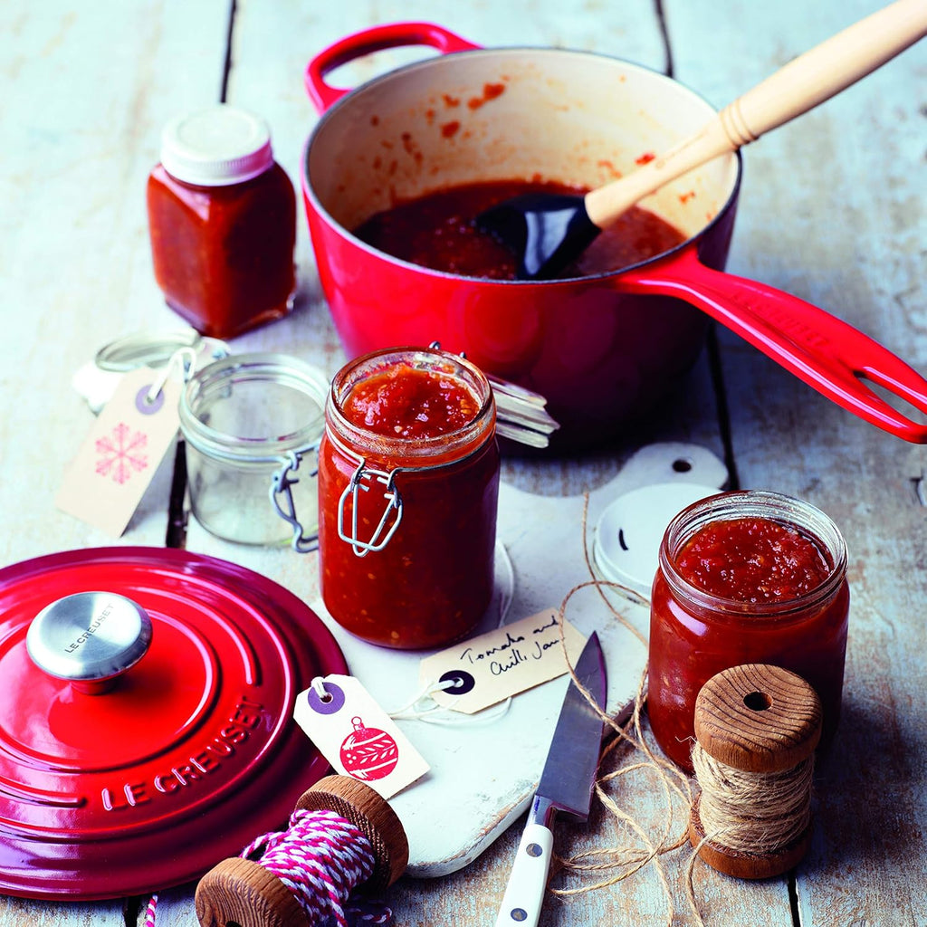 Signature Enamelled Cast Iron Saucepan with Anti Drip Pouring Lip and Vented Lid, for All Hob Types, 20 cm, 2.5 litres, Cerise, 21181200602430
