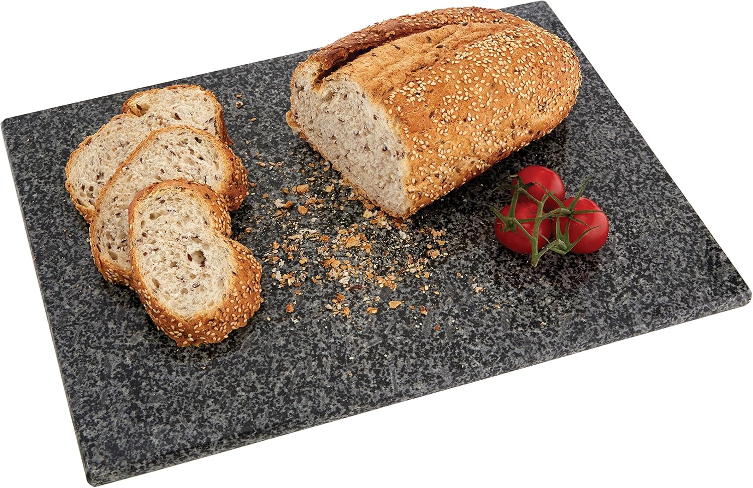 Housewares Speckled Granite Chopping Board - 40 x 30 cm, Black