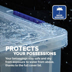 10L Plastic Storage Boxes with Lids. ProStore Super Strong Plastic Storage Boxes (14 x 34 x 21.5cm), Made in the UK, Clear