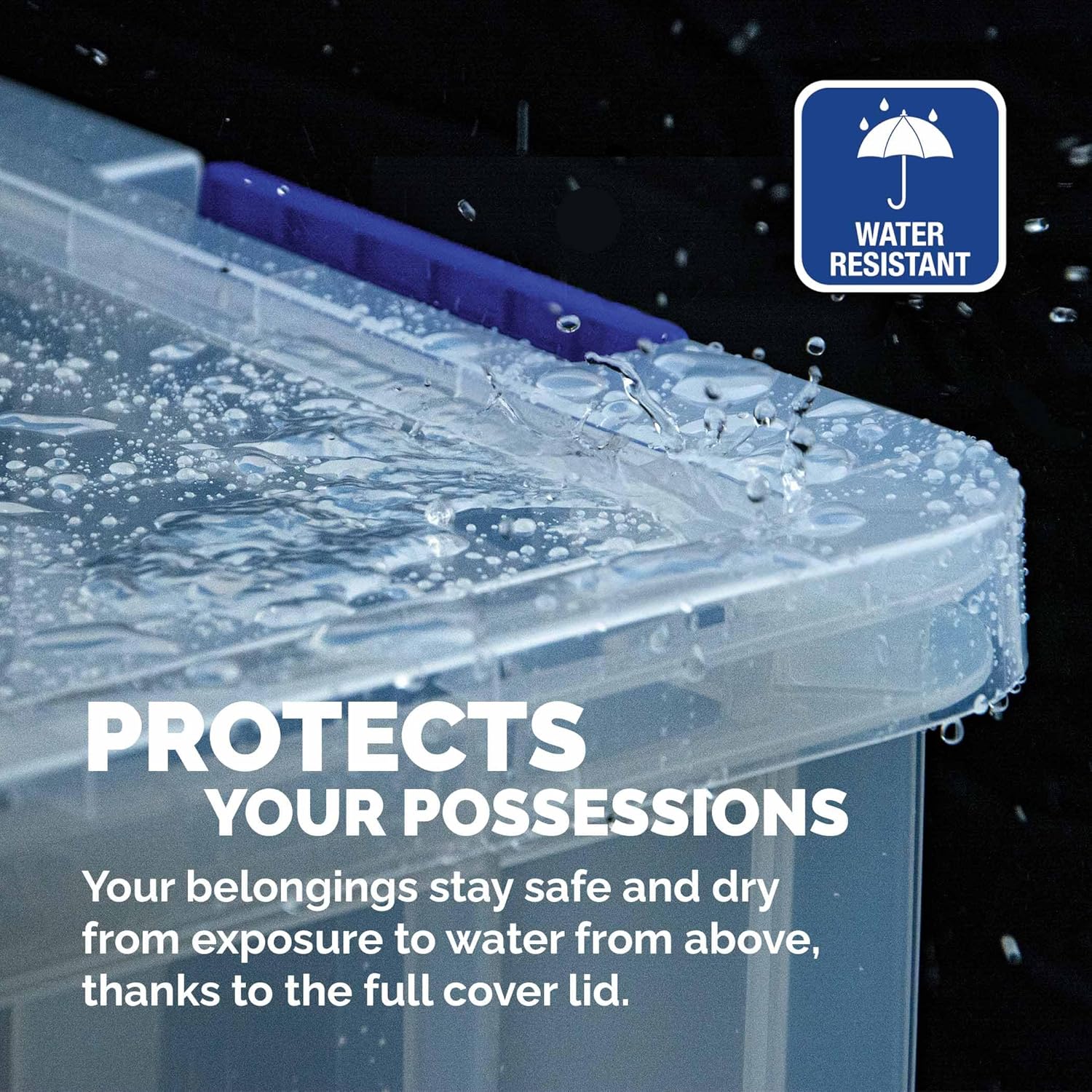 10L Plastic Storage Boxes with Lids. ProStore Super Strong Plastic Storage Boxes (14 x 34 x 21.5cm), Made in the UK, Clear
