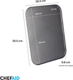 Non-Stick Cookie Sheet, Baking Tray for Biscuits, Cookies & Gingerbread, Heavy-Duty Bakeware, Easy Clean, 35.5 x 26.5 x 0.8 cm, Grey