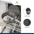 KCMCHB47 25 cm Deep Cake Tin with PFOA Non Stick and Loose Bottom, 1 mm Carbon Steel, 10 Inch Round Pan, Grey