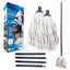 Cotton Floor Mops Mop System with Super Absorbent Cotton Head, 110cm Metal Handle and Extra Head Refill Effective Cleaning For Home, Office and Commercial Use