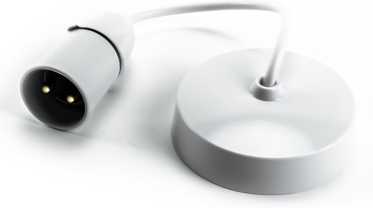 Ceiling Pendant Light Fitting, 6‑Inch White Bayonet (B22) Pendant for Ceiling, Pre‑Wired with Cord Grip, Indoor Lighting Fixture, S6INCPB4 Main image