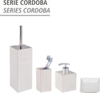 22651100 Toilet brush Cordoba White - toilet brush holder, closed form, Ceramic, 9.5 x 35 x 9.5 cm, White