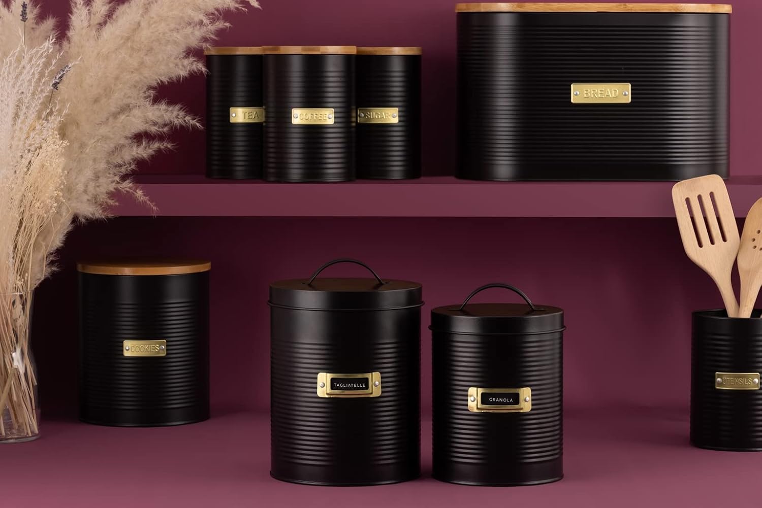 Otto Black Cookie Storage 3 Litre