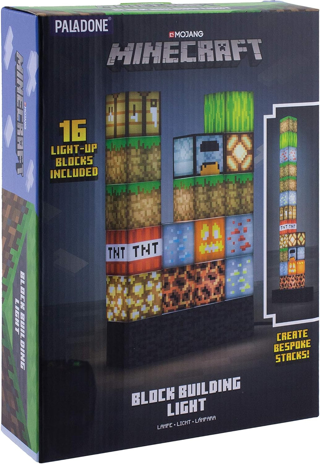 Minecraft Block Building Light - Officially Licensed Merchandise, Building Blocks Night Light, Gifts for Boys, Gaming Bedroom Accessories and Décor | Paladone