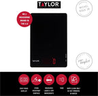 Pro Digital Ultra Thin Kitchen Food Scales, Compact Slimline Professional Standard with Tare Feature and Precision Accuracy, Black Glass, Weighs 5 kg Capacity