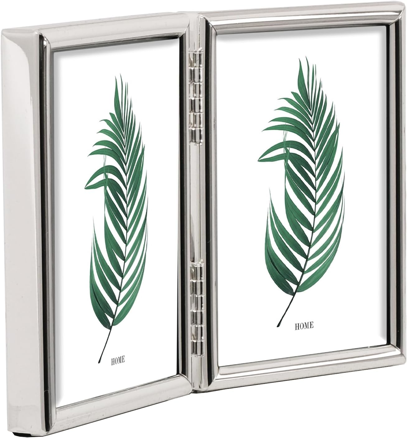 Framing Tarnish Resistant Silver Plated Picture Frame - Thin Edge Double Frame Design for Two Photos 2.5x3.5 Inch (6.5 x 9cm)