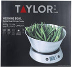 Pro Digital Kitchen Food Scales with Removable Bowl, Professional Standard with Tare Feature and Precision Accuracy, Stainless Steel Finish, Weighs 5 kg Capacity, Silver