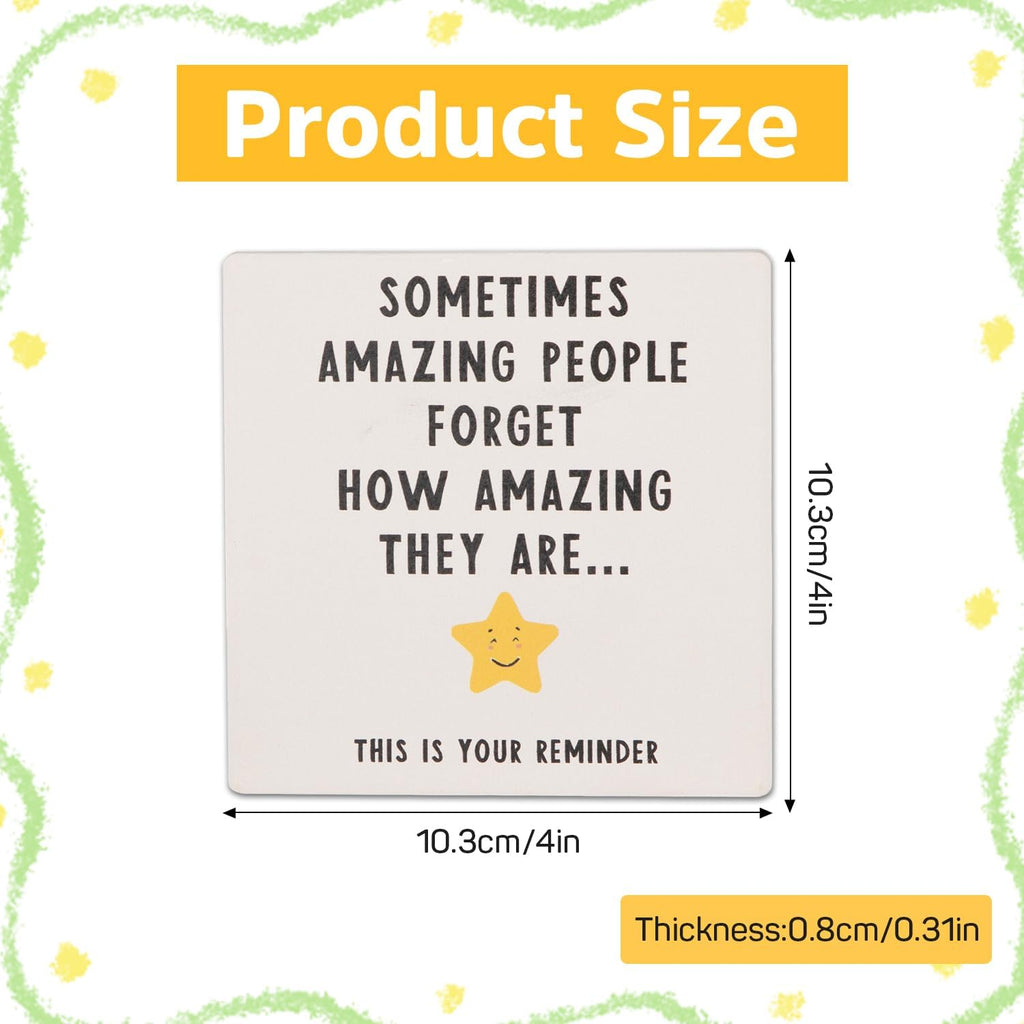 Thank You Coasters Beer Mats Amazing People Thank You Gift, Coffee Mat for Colleagues Friend Teacher Gifts, Thank You Gifts for Women Men Christmas Small Gifts Congratulations Ceramic Surface Coaster