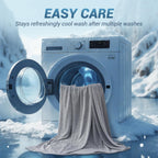 Elegear Cooling Blanket for Summer, Q-Max 0.5 Japanese Arc-Chill 3.0 Cool Fiber Throw for Hot Sleepers, Night Sweats, Adult Kids Sofa Car Travel, Lightweight, Single Bed, 130x170cm, Gray