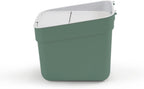 Curver Ready to Collect 100% Recycled 20L Kitchen Accessories Recycling Lift Top Bin Green with Light Grey Lid