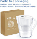 Marella XL Water Filter Jug White (3.5L) incl. 1x MAXTRA PRO Pure Performance cartridge - large-volume jug with digital LTI and Flip-Lid - now in sustainable Smart Box packaging