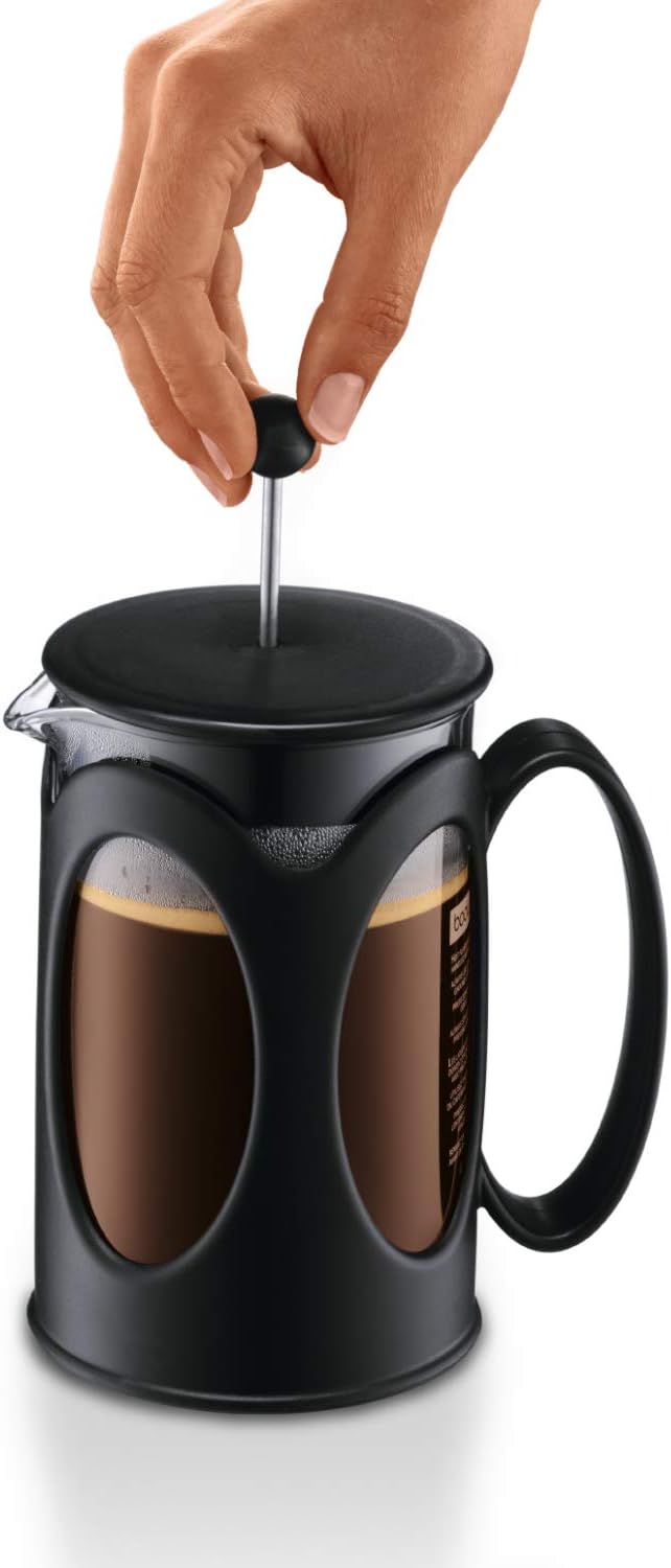 Kenya French Press - 500ml / 4 Cups Coffee Maker - Heat-Resistant Borosilicate Glass & Stainless Steel - Dishwasher Safe Cafetiere - Made in Portugal