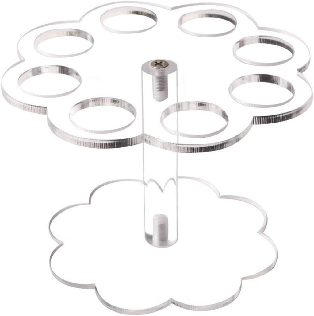 Anwangda Ice Cream Cone Holder Stand, 8 Holes Acrylic Ice Cream Stand, Reusable Detachable Transparent Acrylic Ice Cream Cone Holder for Party DIY(Transparent)