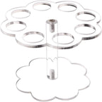 Anwangda Ice Cream Cone Holder Stand, 8 Holes Acrylic Ice Cream Stand, Reusable Detachable Transparent Acrylic Ice Cream Cone Holder for Party DIY(Transparent)