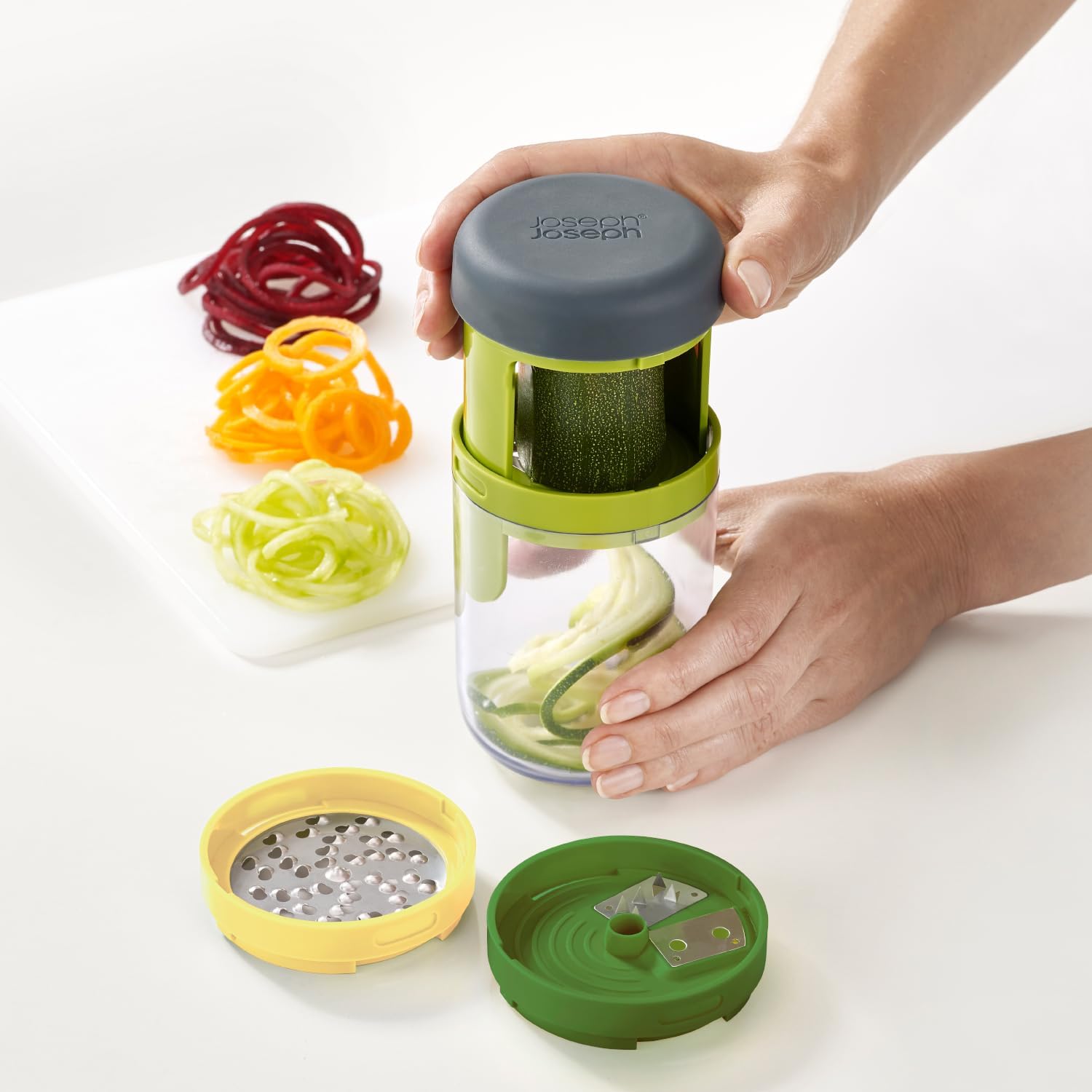 Spiro Hand Held Vegetable Slicer Spiralizer, Spaghetti Zoodle Zucchini Noodle Food Maker Spiraliser- Green, 24