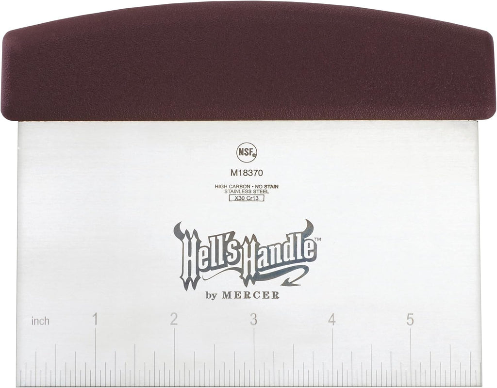 Hell's Handle 5 Bench Scraper, Stainless Steel, Stainless, 15.1 x 1.9 x 12.1 cm