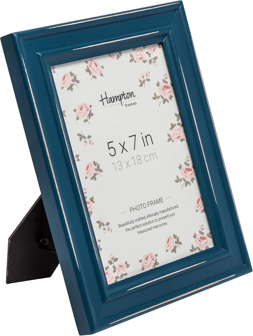 PALOMA Teal Blue Shabby Chic 5x7 13x18cm Distressed Wood Photo Frame PAL301957TL