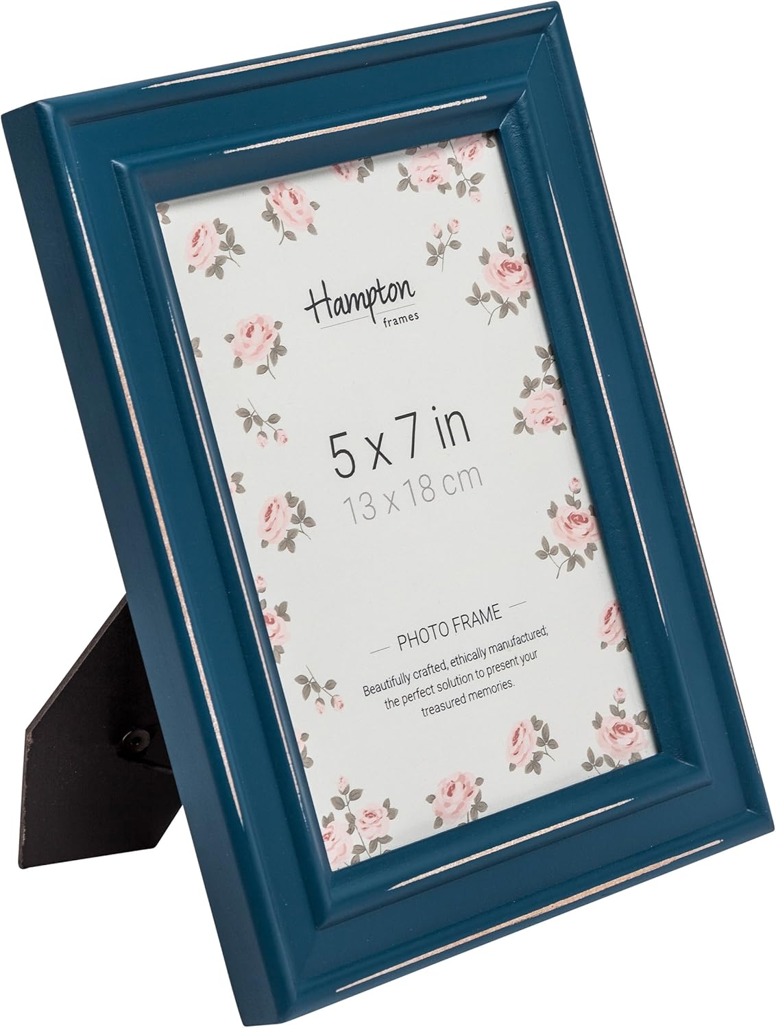 PALOMA Teal Blue Shabby Chic 5x7 13x18cm Distressed Wood Photo Frame PAL301957TL