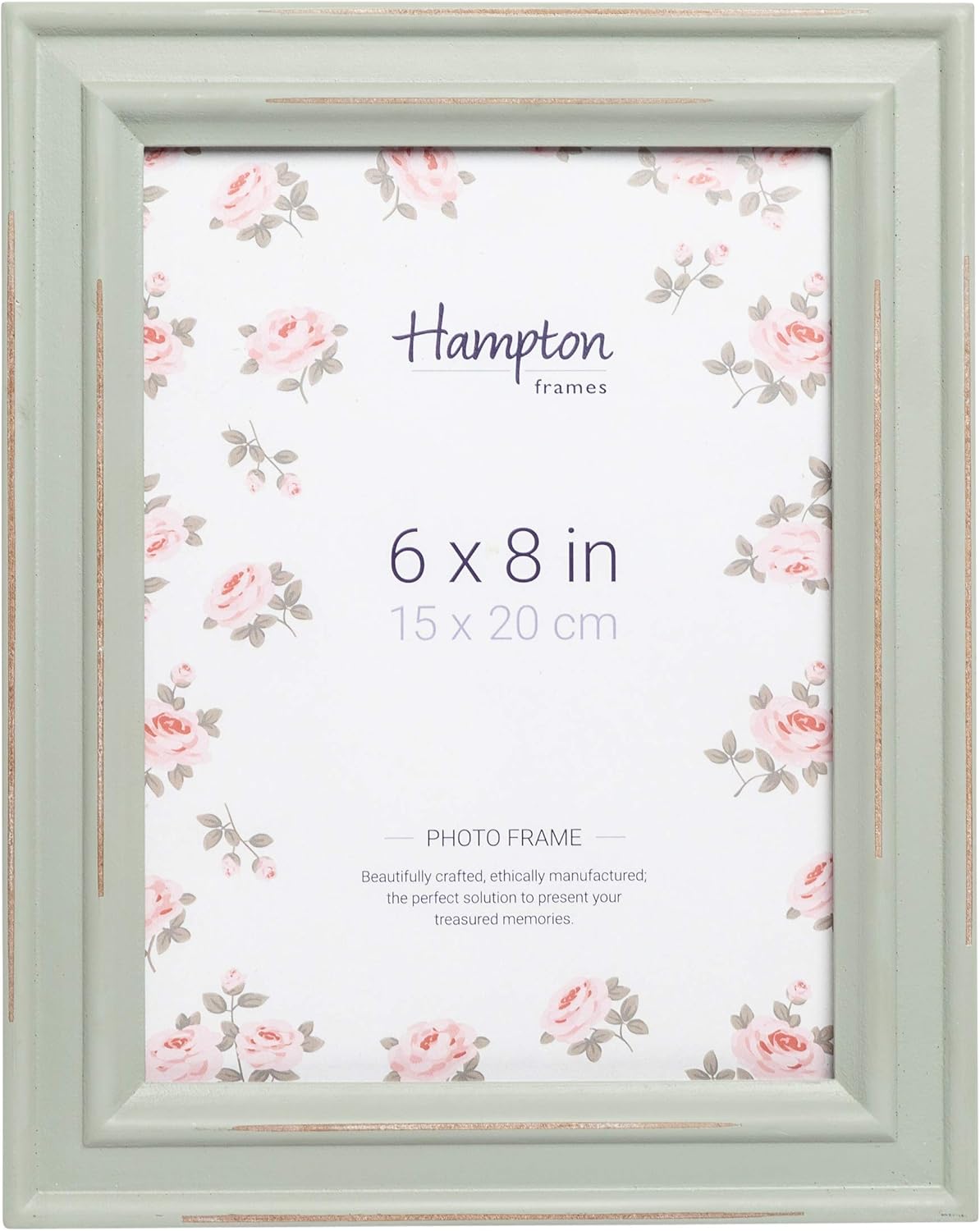 PALOMA 6x8 (15x20cm) Sage Green Picture Photo Frame Glass PAL301968S