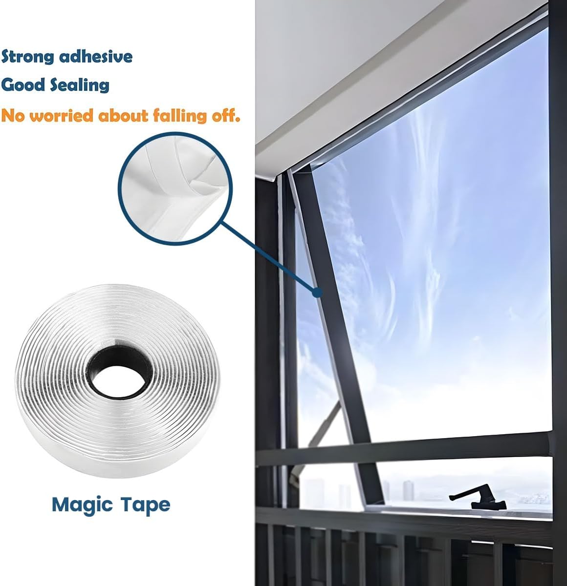 AC Window Seal,Portable Universal Window Kit for Mobile Air Conditioner Unit and Tumble Dryer 400cm/158Inch,Hot Air Stop Air Exchange Guards with Zip and Adhesive Fastener