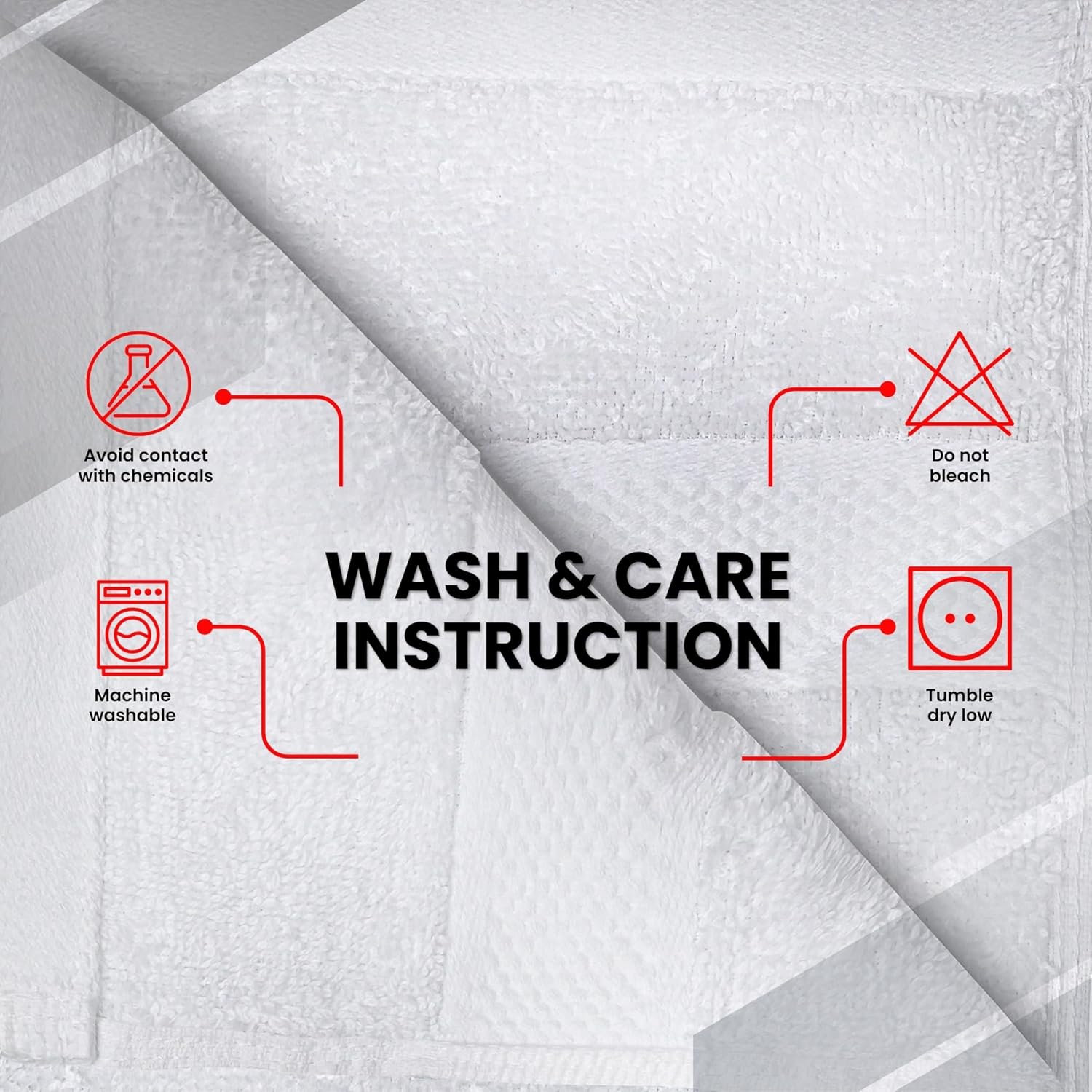 12 Pack Face Cloths |30x30 cm| 100% Cotton Wash Cloths - Ultra Soft & Highly Absorbent Fingertip Towels for Spa, Gym, Hotel & Bathroom |Brilliant White|