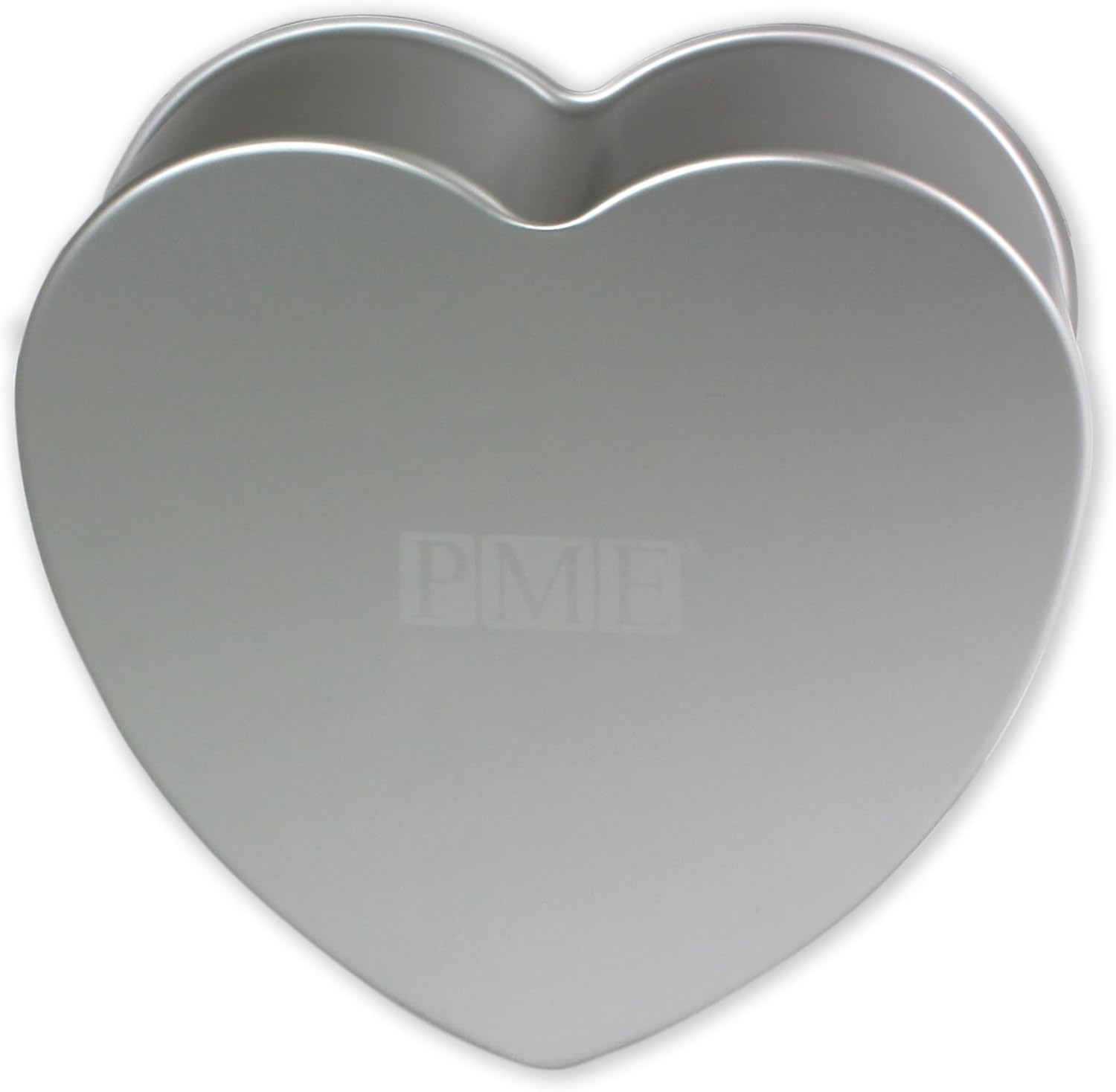 HRT082 Anodised Aluminium Heart Cake Pan 8 x 2-Inch Deep, Silver