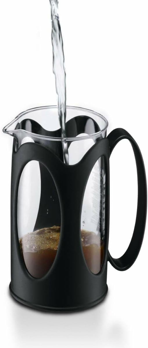 Kenya French Press - 1L / 8 Cups Coffee Maker - Heat-Resistant Borosilicate Glass & Stainless Steel - Dishwasher Safe Cafetiere - Made in Portugal