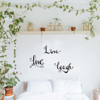 3 Pieces Black Metal Letter Sign Decor 'Live Laugh Love' WordArt Wall Art Decor for Home Indoor Outdoor Bedroom Living room Bathroom and Office