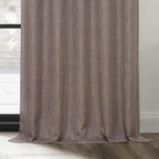 HPD Half Price Drapes BOCH-LN185-P Faux Linen Room Darkening Curtains for Bedroom (1 Panel), 50 x 120 cm, Mink