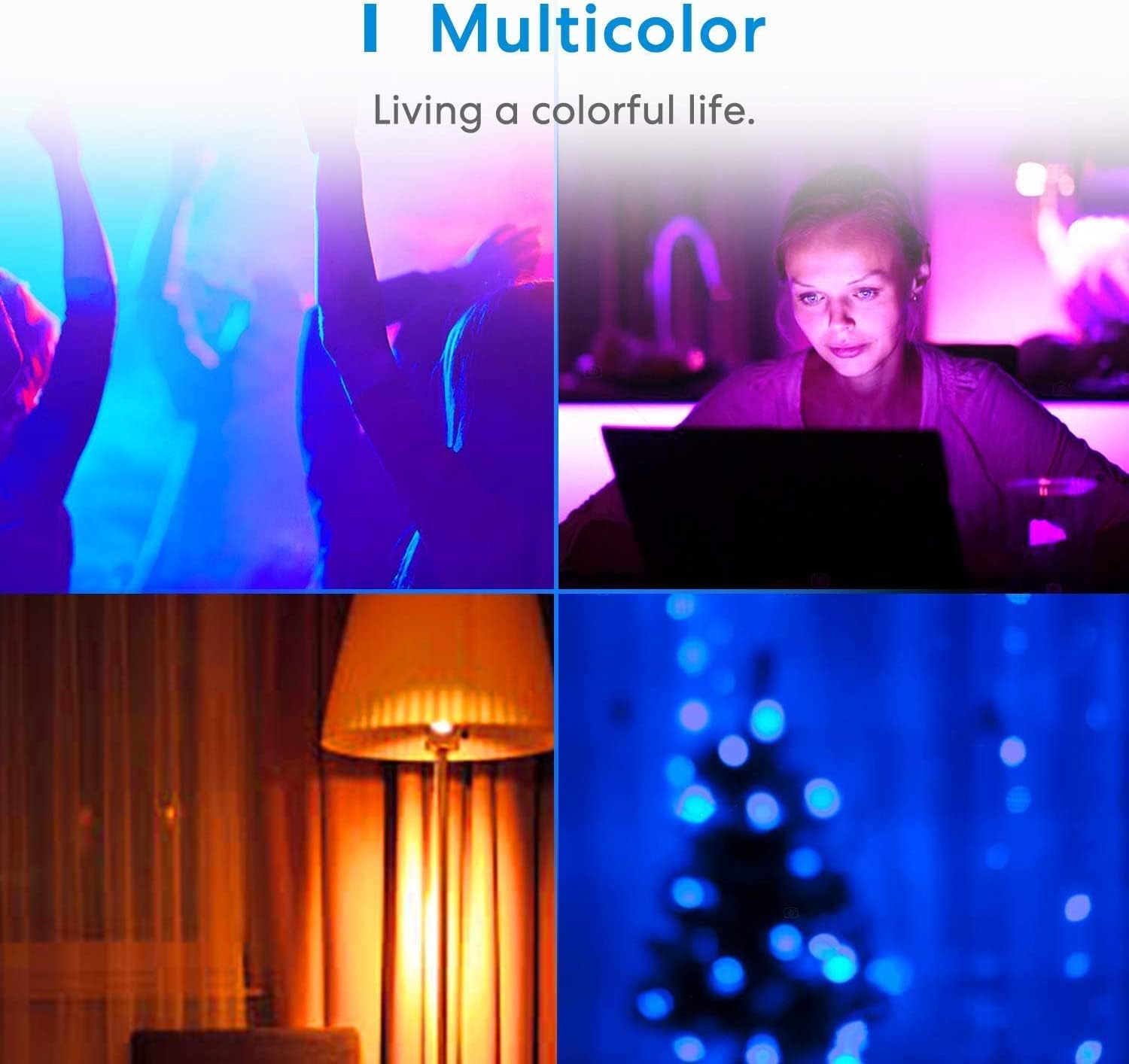 Smart Bulb Smart Bulb Alexa Light Bulb B22 Compatible with Apple Homekit, Alexa, Google Home, Siri Voice Control Dimmable Multicolor LED Light Bulb Equivalent 9W Rgbcw (MSL120DHK)