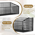 Generic Hanging Wall Basket Metal Hanging Rack Wall Mount Pantry Organizer Rack Fruit Wire Basket for Kitchen Onion Potato Vegetable, Large