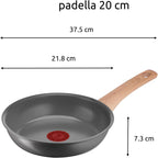 Lagostina Vivissima 20 cm Non-Stick Frying pan with Long Handle, Ceramic Coating, Fast Heating and Even Cooking, Suitable for All Heat Sources, Including Induction