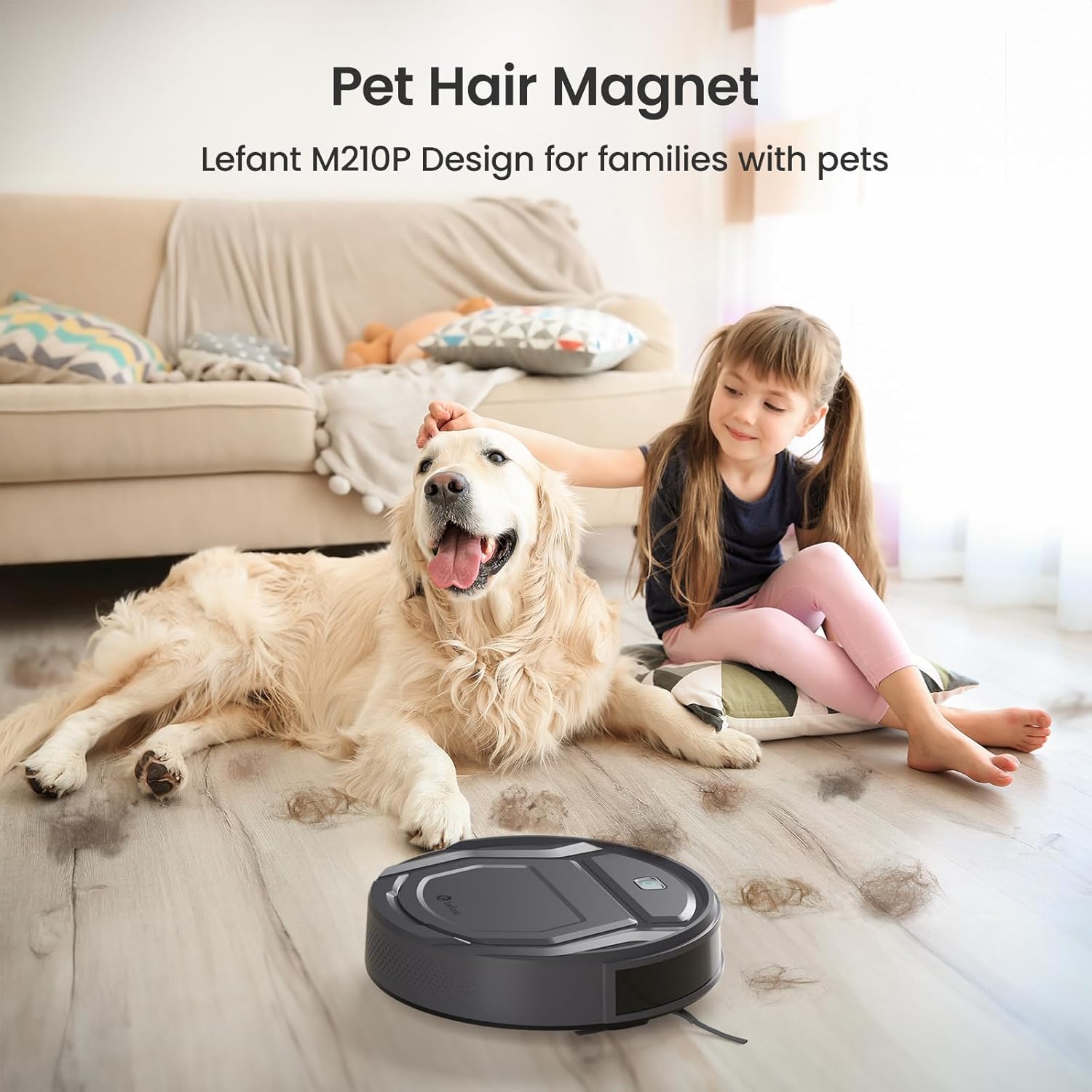 M210P Grey Robot Vacuum Cleaner Remote Control, Small Robot Robotic Vacuum 7.8cm Thin 28cm DIA, 2200 Pa Suction, Alexa Voice Control Self-Charging Robotic Vacuum Ideal for Pet Hair Hard Floor