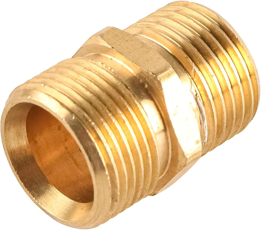 Sarini High Pressure Cleaner Adapter Brass Hose Connector Adapter M22 15mm Male to M22 14mm Male Secondary image