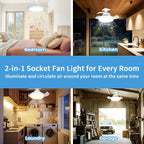 Ceiling Fans with Lights and Remote, 40W Retractable Modern Smart Ceiling Fan Upgraded Motor, 3 Colors 4 Wind Speeds, 3000-6500K Dimmable E27 Base LED Fan Light for Bedroom, Living Room
