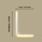 LED Letter Lights Warm White Neon Word Signs Battery/USB Operated Alphabet Sign Art Wall Light for Kids Room Wedding Birthday Party Christmas Home (L)