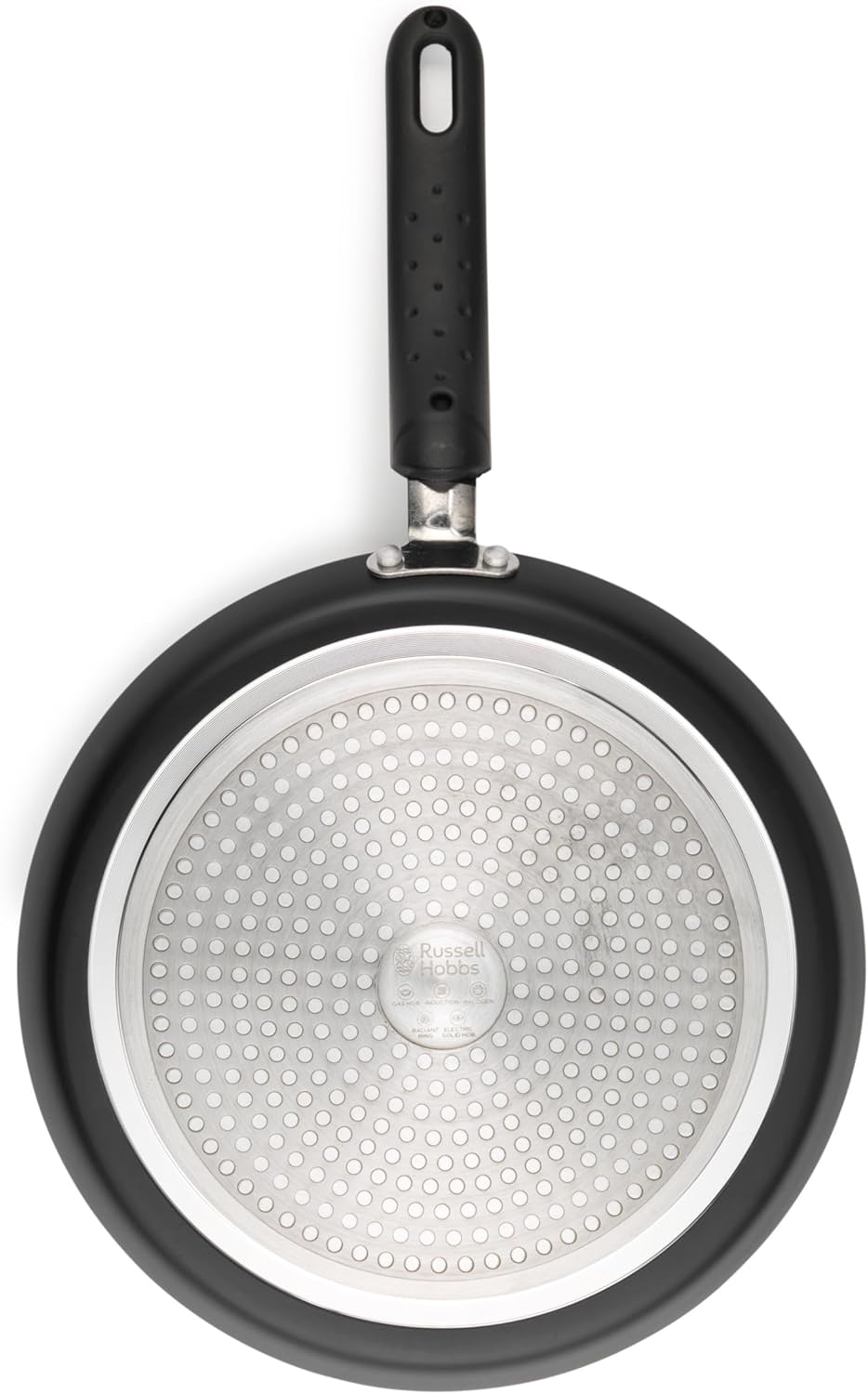 Metallic Marble Pancake Pan - 25cm Crepe Frying Pan, 9.8" Non-Stick Flat Skillet Griddle, Suitable for Induction Hobs, Soft Grip Handle, Durable Forged Aluminium, Easy Clean
