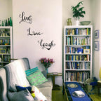 3 Pieces Black Metal Letter Sign Decor 'Live Laugh Love' WordArt Wall Art Decor for Home Indoor Outdoor Bedroom Living room Bathroom and Office